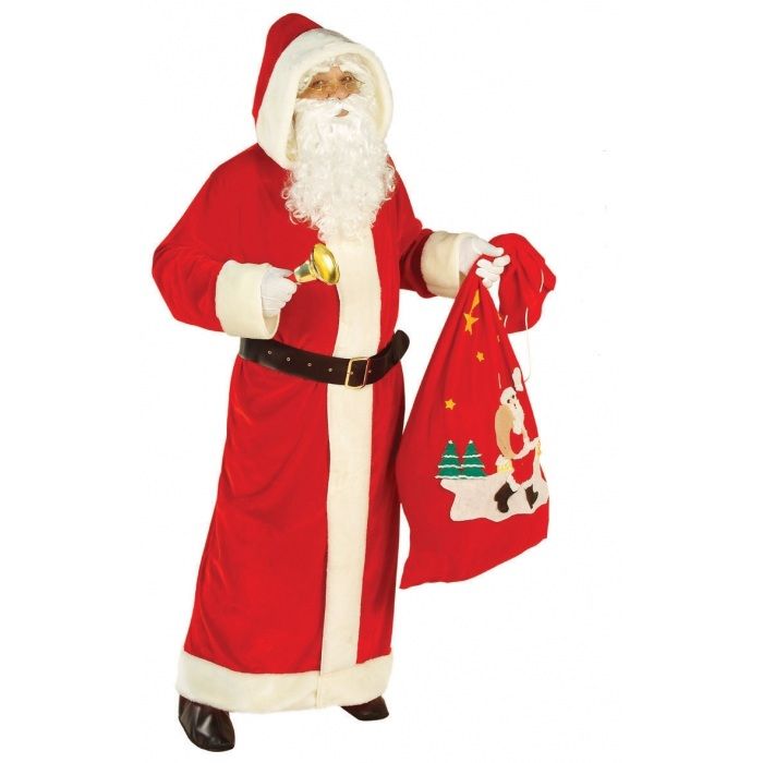 M/L 13411 Boland- Costume Babbo Natale per Adulti Rosso/Bianco 